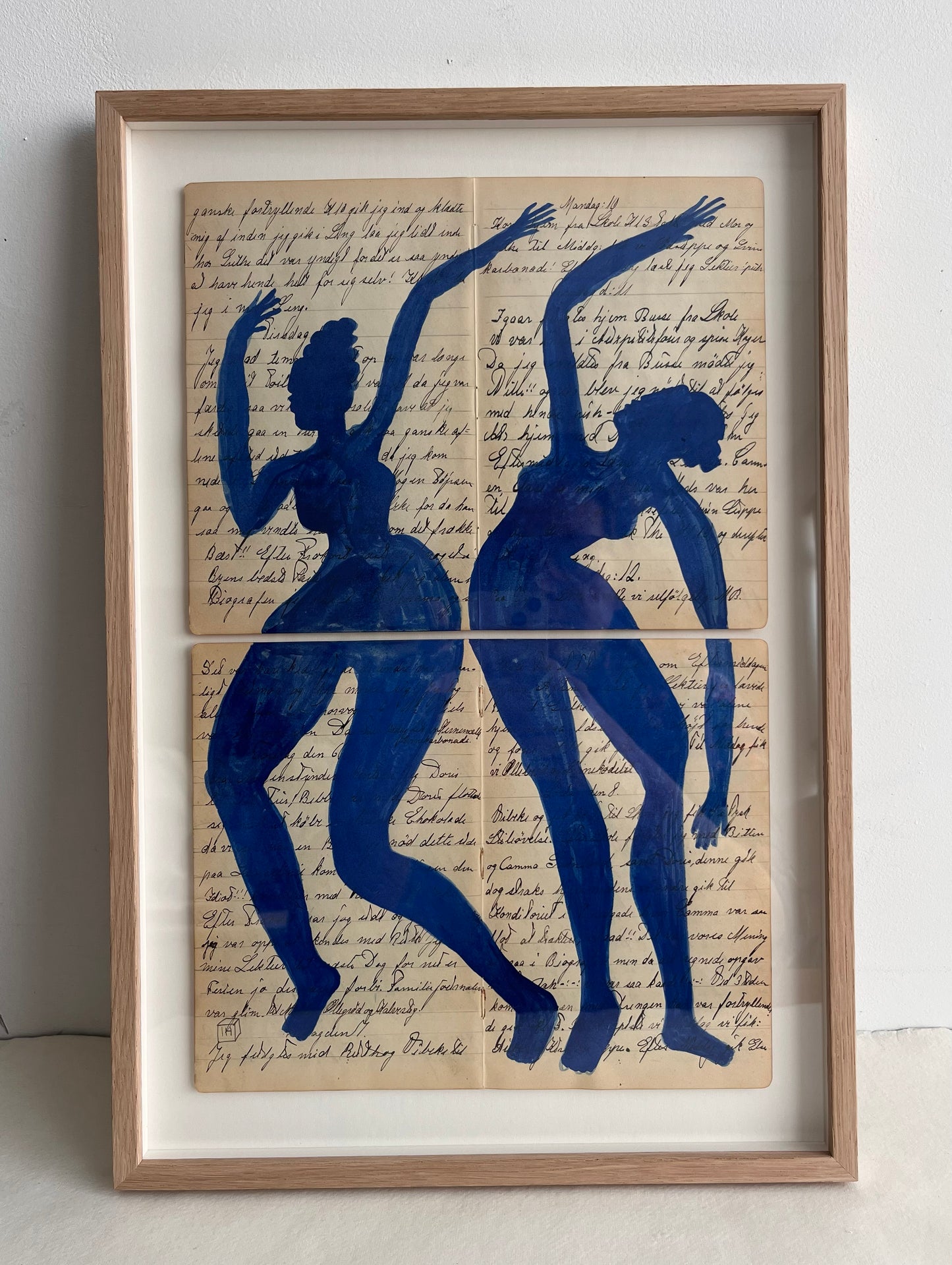 Two Blue Figures on Danish Journal dated 1916