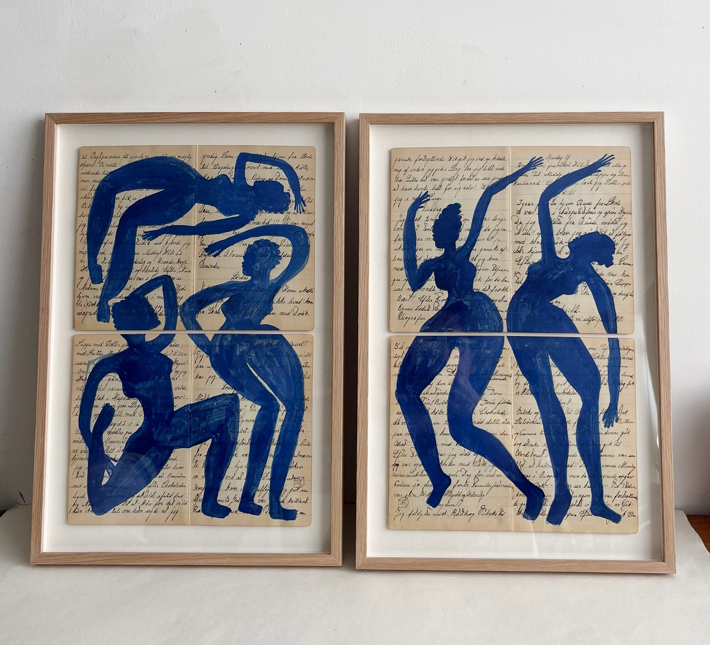 Three Blue Figures on Danish Journal dated 1916